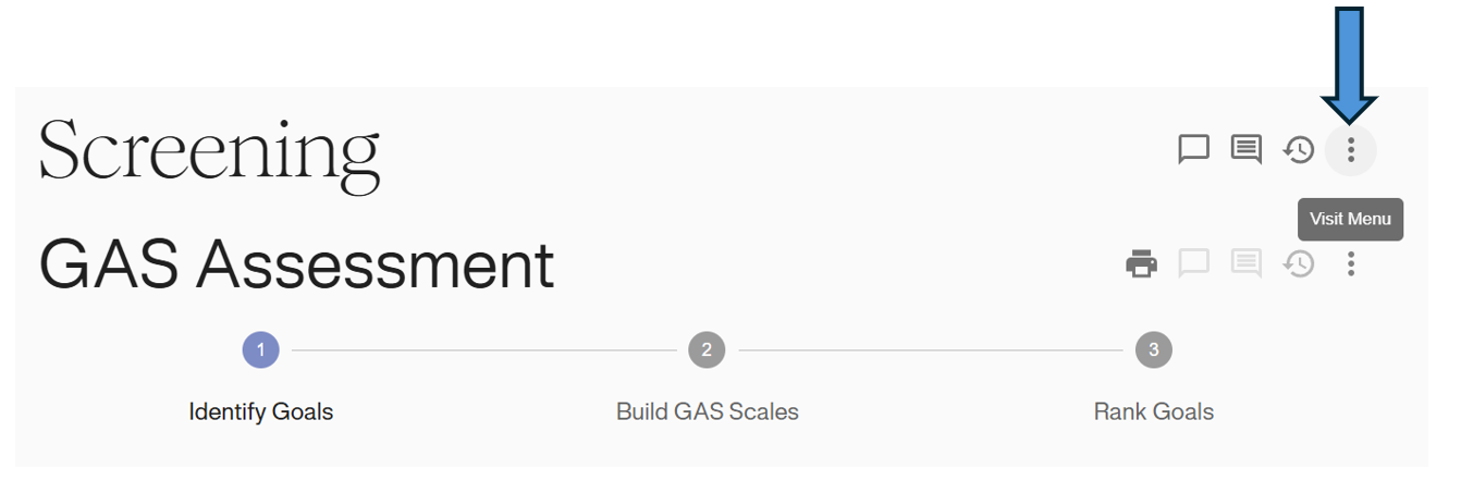Opening the Visit Menu